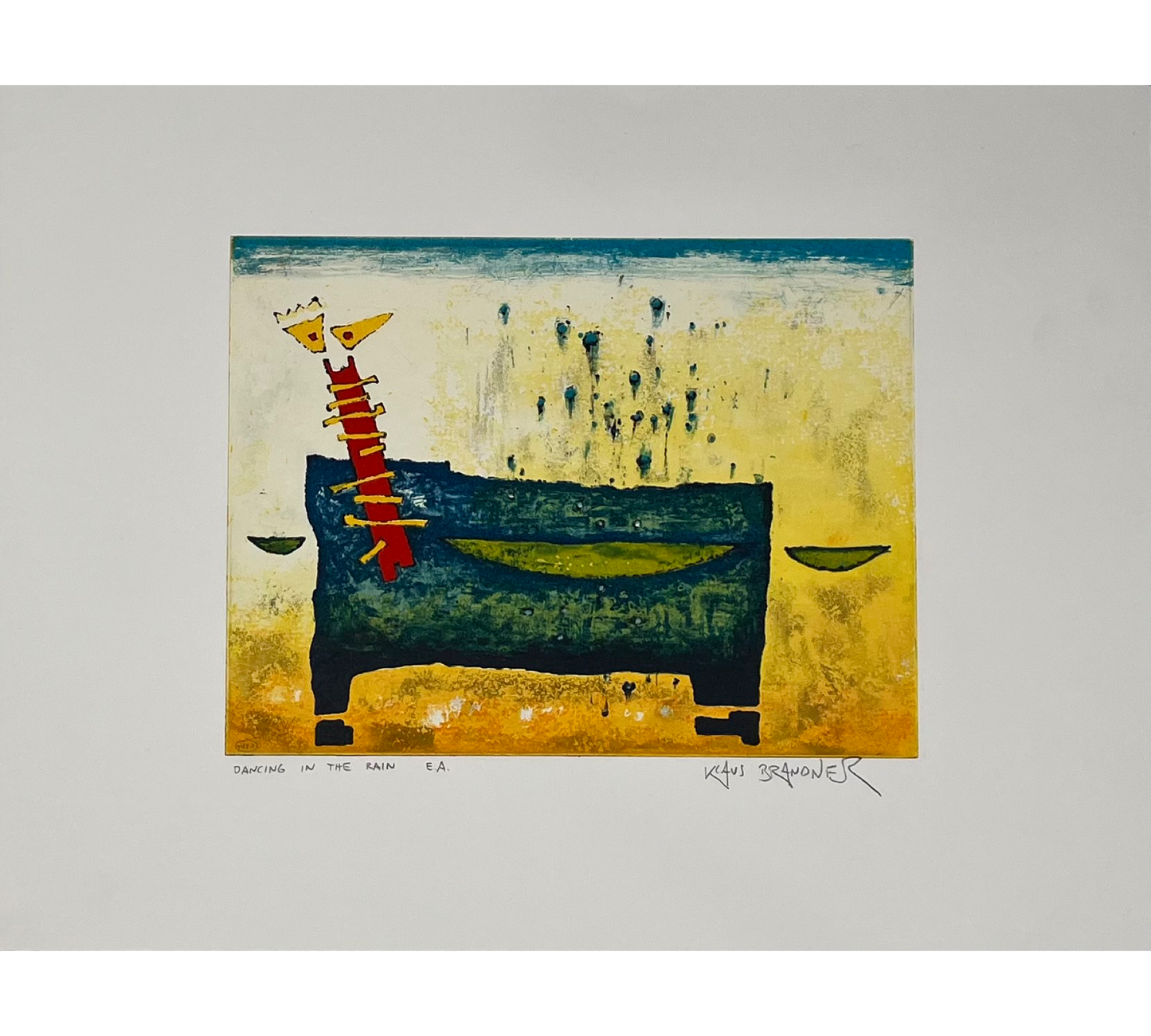 Klaus Brandner -„Dancing in the rain“ - Lithografie