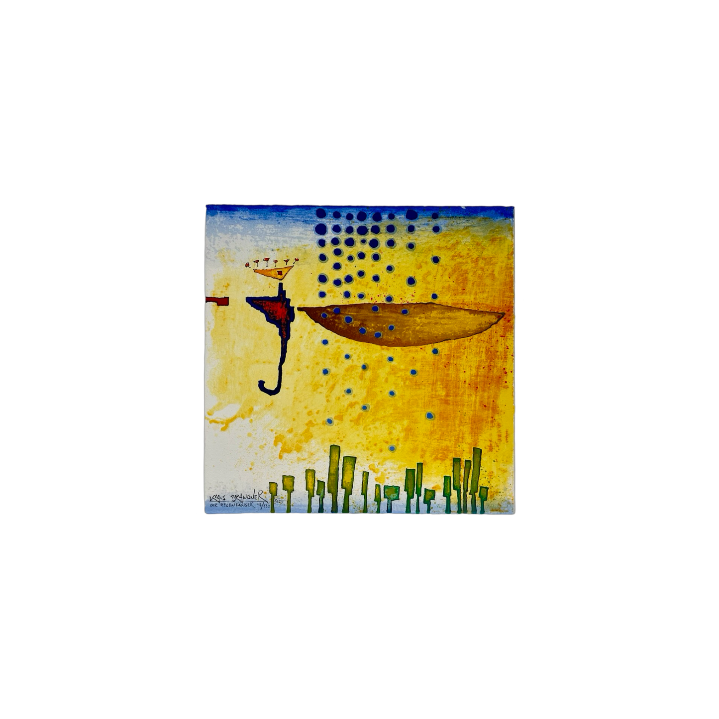 Klaus Brandner -„Regenfänger“ - Lithografie