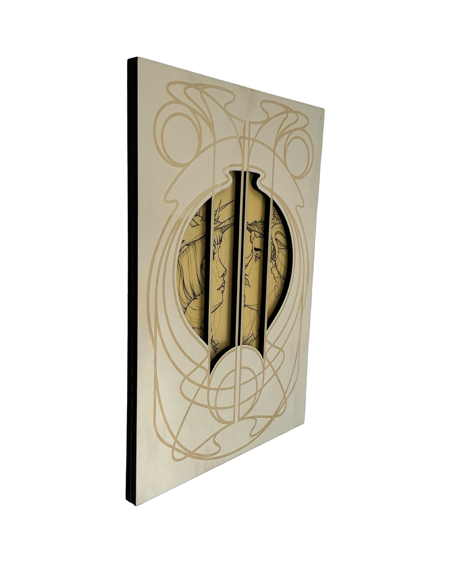 Crazy Mr. Sketch - „villa scott“ - Mischtechnik auf Holz