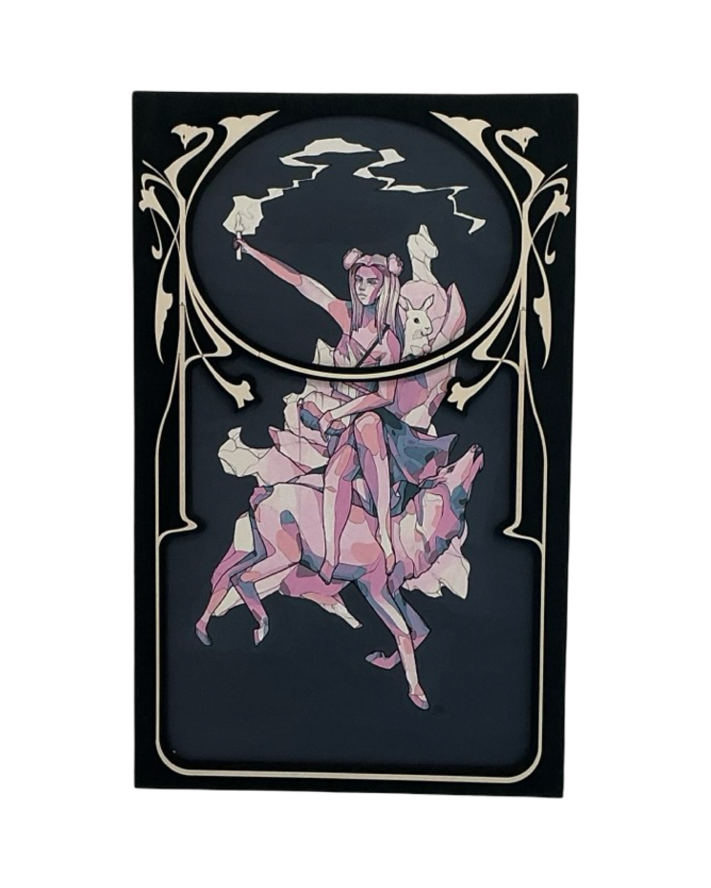 Crazy Mr. Sketch - „Rising Waters“ - Mischtechnik auf Holz