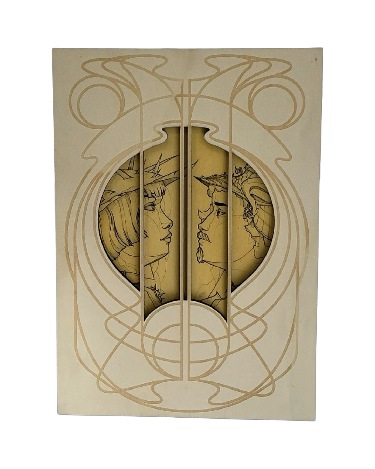 Crazy Mr. Sketch - „villa scott“ - Mischtechnik auf Holz