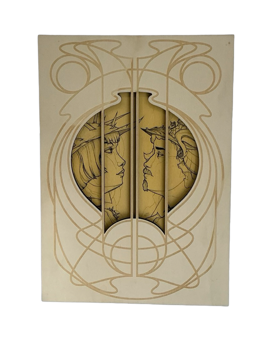 Crazy Mr. Sketch - „villa scott“ - Mischtechnik auf Holz