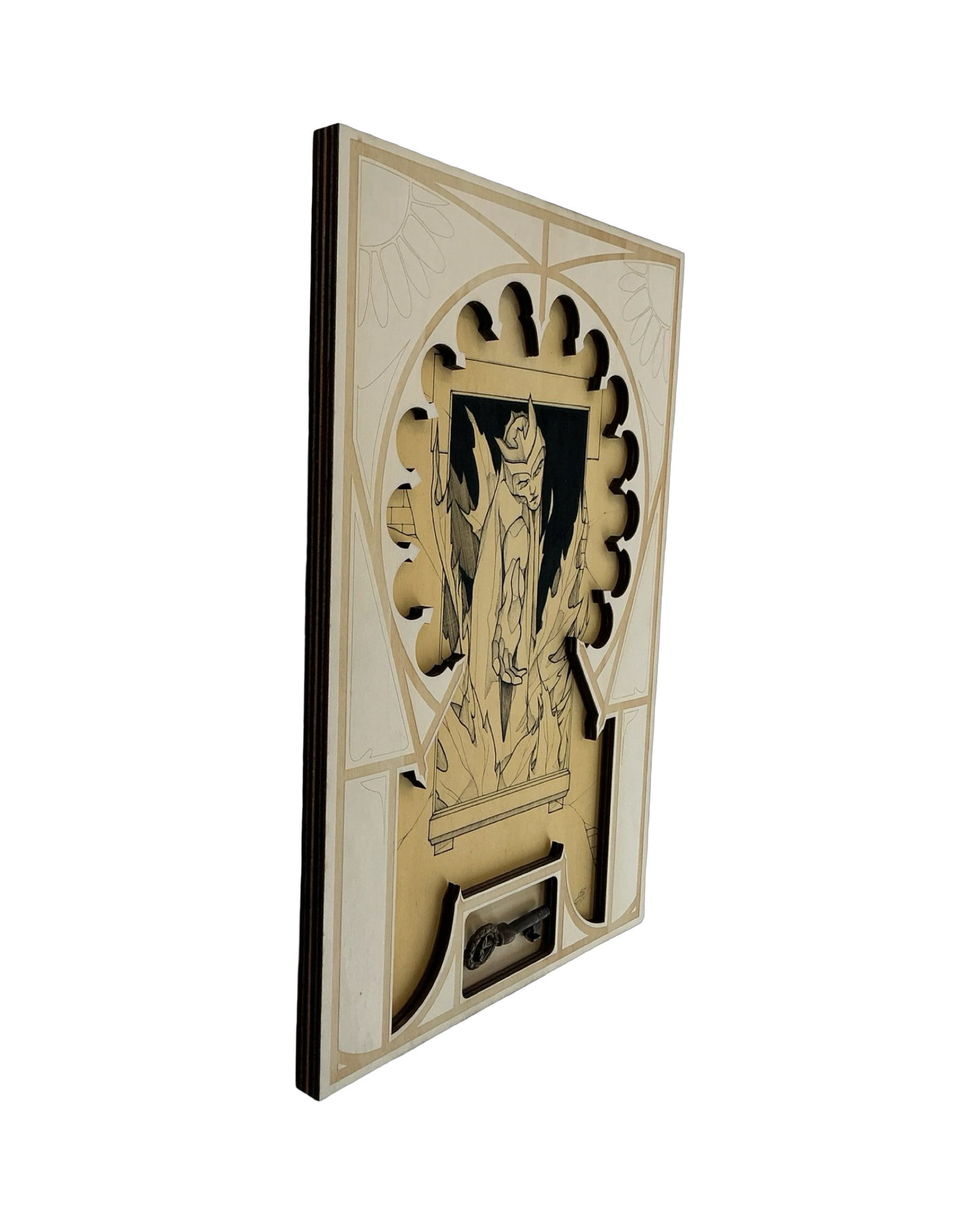 Crazy Mr. Sketch - „castralia“ - Mischtechnik auf Holz